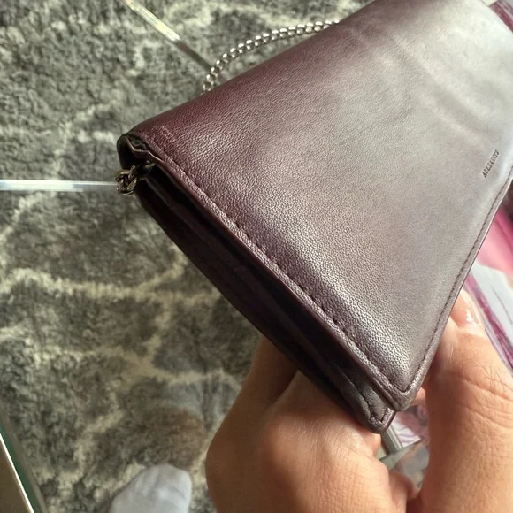 Allsaints Burgundy Wallet with Chain Strap - Picture 7 of 7